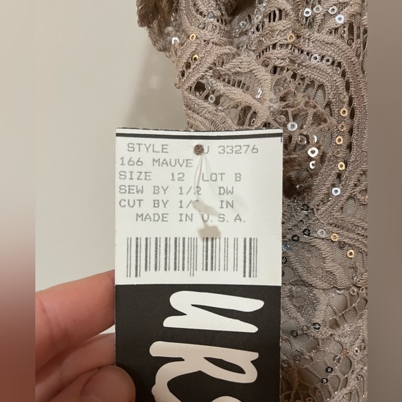 NWT! URSULA OF SWITZERLAND Filigree Lace 3/4 Sleeve in Mauve, Size 12 - Picture 13 of 16